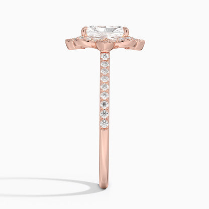 1,20 Karat Radiant Halo Tasarım Tektaş Laboratuvar Pırlanta Yüzük 18K -Coronna - Bold Diamonds