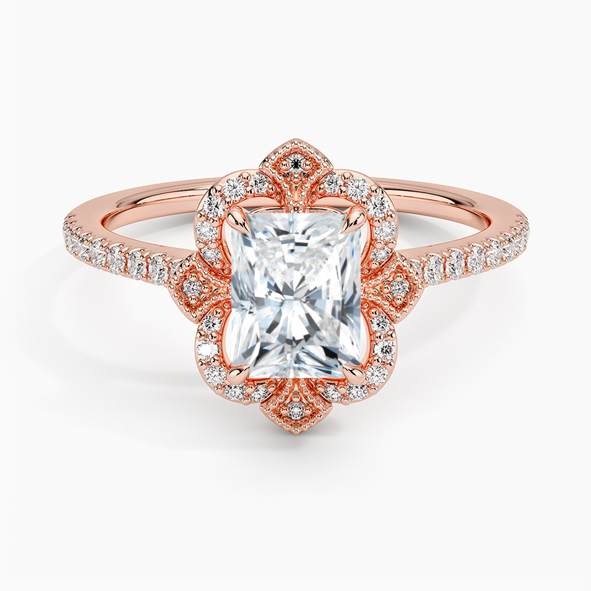 1,20 Karat Radiant Halo Tasarım Tektaş Laboratuvar Pırlanta Yüzük 18K -Coronna - Bold Diamonds