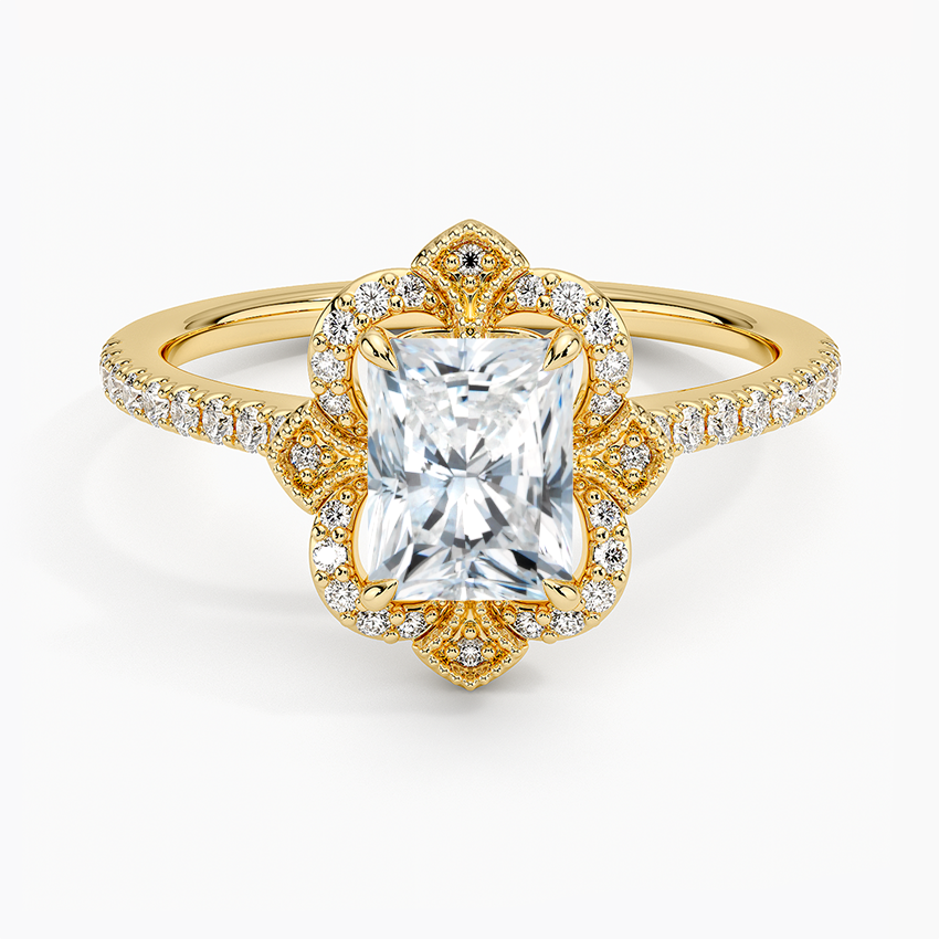 1,20 Karat Radiant Halo Tasarım Tektaş Laboratuvar Pırlanta Yüzük 18K -Coronna - Bold Diamonds