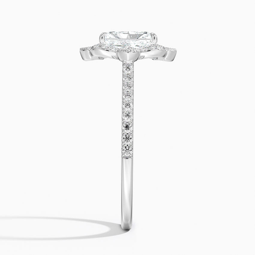 1,20 Karat Radiant Halo Tasarım Tektaş Laboratuvar Pırlanta Yüzük 18K -Coronna - Bold Diamonds