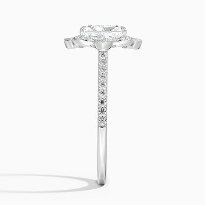 1,20 Karat Radiant Halo Tasarım Tektaş Laboratuvar Pırlanta Yüzük 18K -Coronna - Bold Diamonds