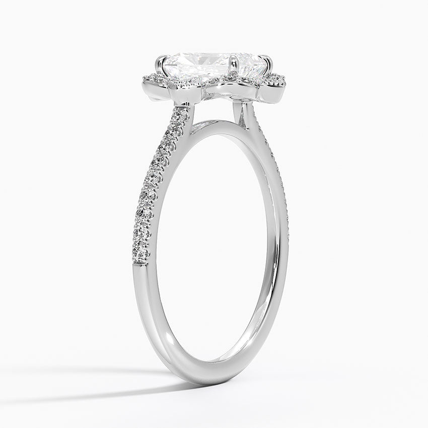 1,20 Karat Radiant Halo Tasarım Tektaş Laboratuvar Pırlanta Yüzük 18K -Coronna - Bold Diamonds