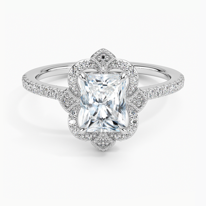 1,20 Karat Radiant Halo Tasarım Tektaş Laboratuvar Pırlanta Yüzük 18K -Coronna - Bold Diamonds