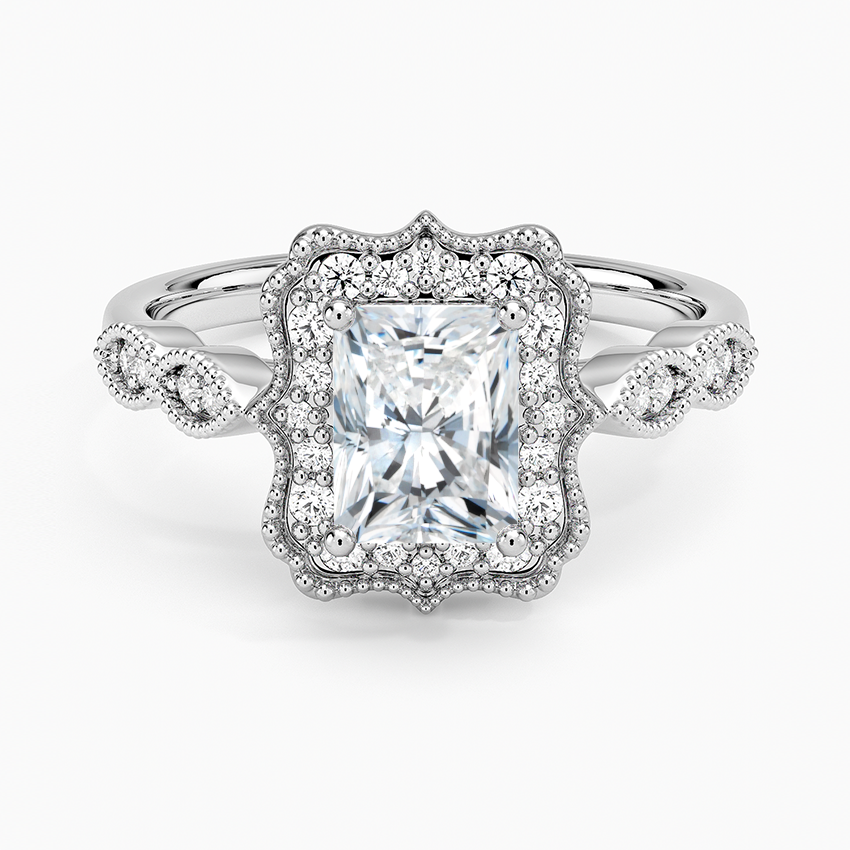 1,20 Karat Radiant Halo Tasarım Tektaş Laboratuvar Pırlanta Yüzük 18K - Radiara - Bold Diamonds