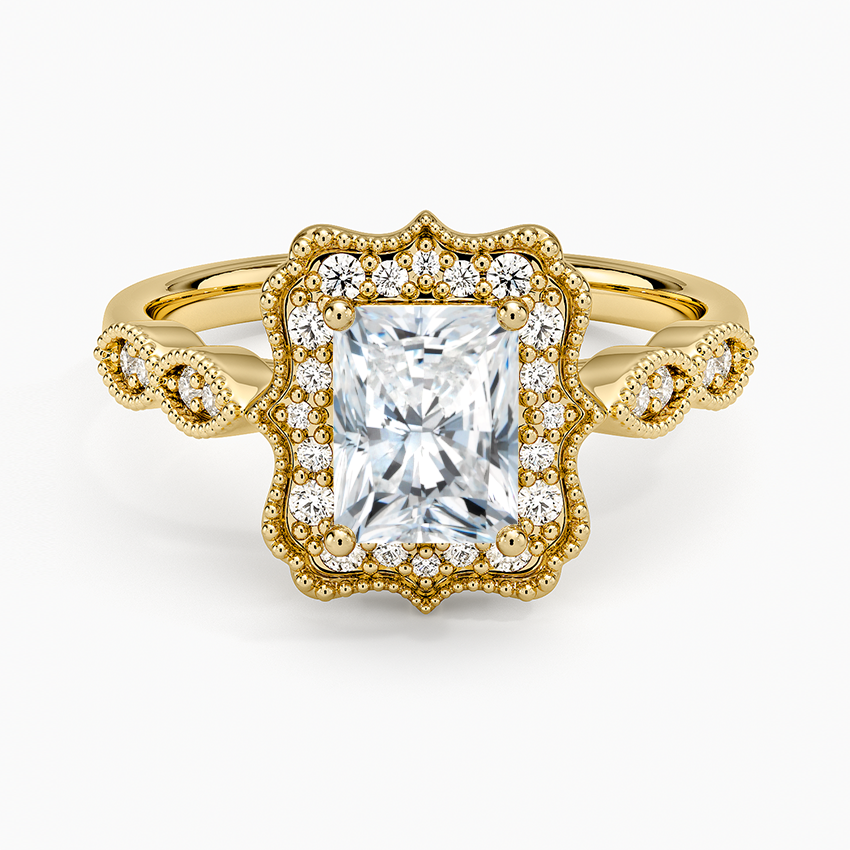 1,20 Karat Radiant Halo Tasarım Tektaş Laboratuvar Pırlanta Yüzük 18K - Radiara - Bold Diamonds