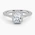 1.20 Karat Radiant Halo Tasarım Tektaş Laboratuvar Pırlanta Yüzük 18k  -Vittora - Bold Diamonds