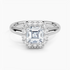 1.25 Karat Asscher Halo Tasarım Tektaş Laboratuvar Pırlanta Yüzük 18K -Illumina - Bold Diamonds