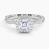 1.25 Karat Asscher Halo Tasarım Tektaş Laboratuvar Pırlanta Yüzük 18K -Magnara - Bold Diamonds