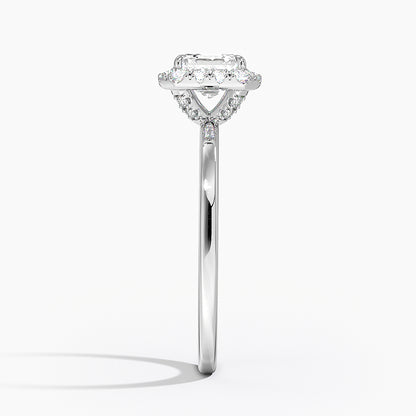 1.25 Karat Asscher Halo Tasarım Tektaş Laboratuvar Pırlanta Yüzük 18K -Ophelia - Bold Diamonds