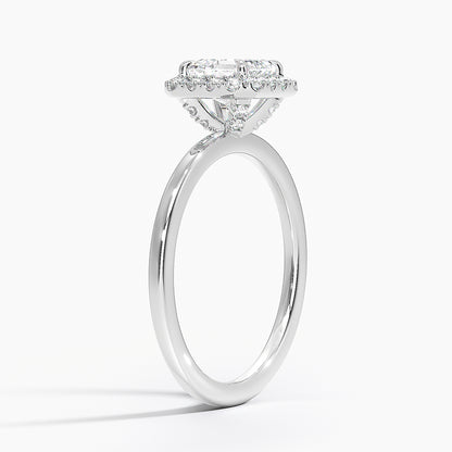 1.25 Karat Asscher Halo Tasarım Tektaş Laboratuvar Pırlanta Yüzük 18K -Ophelia - Bold Diamonds