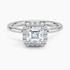 1.25 Karat Asscher Halo Tasarım Tektaş Laboratuvar Pırlanta Yüzük 18K -Ophelia - Bold Diamonds