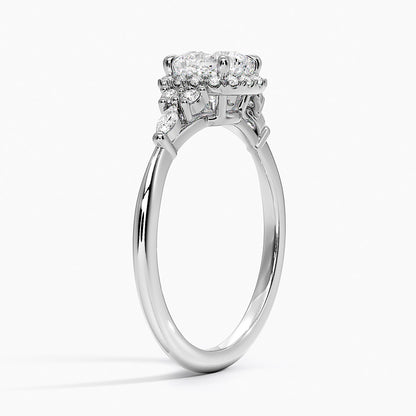 1.25 Karat Cushion Halo Tasarım Tektaş Laboratuvar Pırlanta Yüzük 18K -Amara - Bold Diamonds
