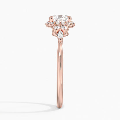 1.25 Karat Cushion Halo Tasarım Tektaş Laboratuvar Pırlanta Yüzük 18K -Amara - Bold Diamonds