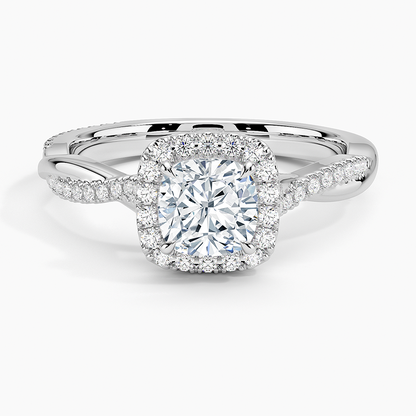 1.25 Karat Cushion Halo Tasarım Tektaş Laboratuvar Pırlanta Yüzük 18K -Diamora - Bold Diamonds