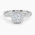 1.25 Karat Cushion Halo Tasarım Tektaş Laboratuvar Pırlanta Yüzük 18K -Diamora - Bold Diamonds