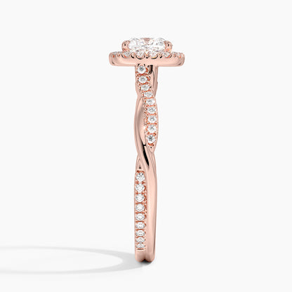 1.25 Karat Cushion Halo Tasarım Tektaş Laboratuvar Pırlanta Yüzük 18K -Diamora - Bold Diamonds