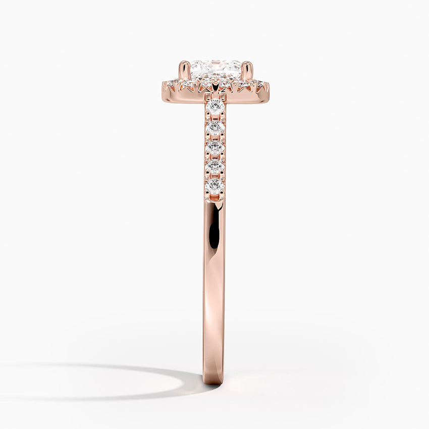 1,25 Karat Cushion Halo Tasarım Tektaş Laboratuvar Pırlanta Yüzük 18K- Lunara - Bold Diamonds