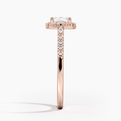 1,25 Karat Cushion Halo Tasarım Tektaş Laboratuvar Pırlanta Yüzük 18K- Lunara - Bold Diamonds