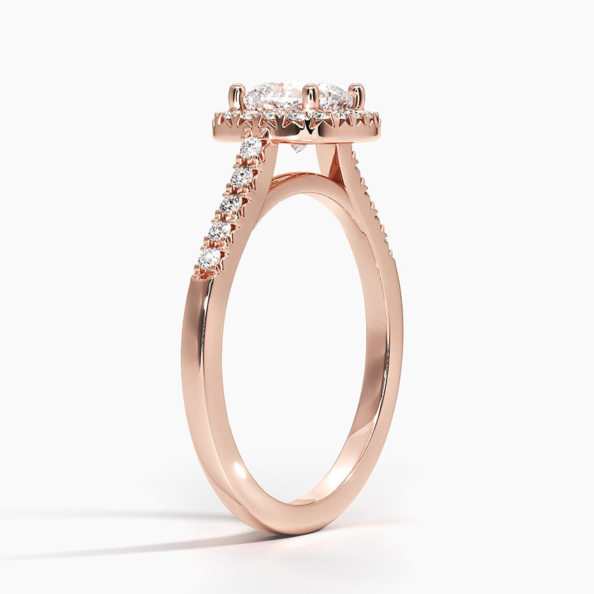 1,25 Karat Cushion Halo Tasarım Tektaş Laboratuvar Pırlanta Yüzük 18K- Lunara - Bold Diamonds