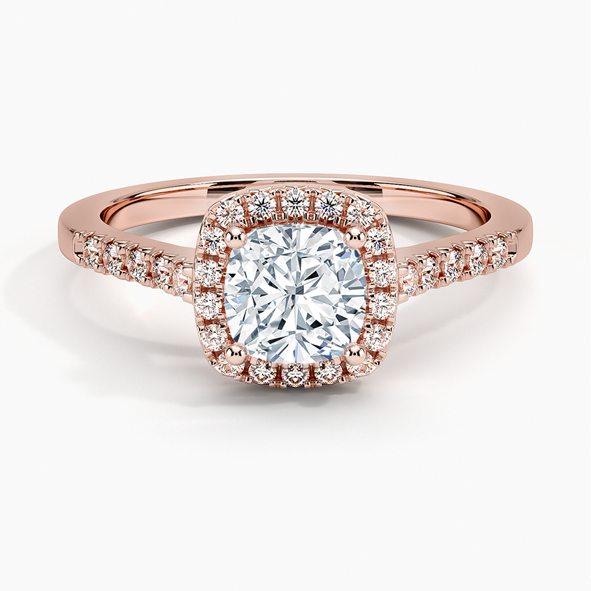 1,25 Karat Cushion Halo Tasarım Tektaş Laboratuvar Pırlanta Yüzük 18K- Lunara - Bold Diamonds
