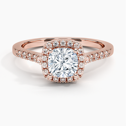 1,25 Karat Cushion Halo Tasarım Tektaş Laboratuvar Pırlanta Yüzük 18K- Lunara - Bold Diamonds