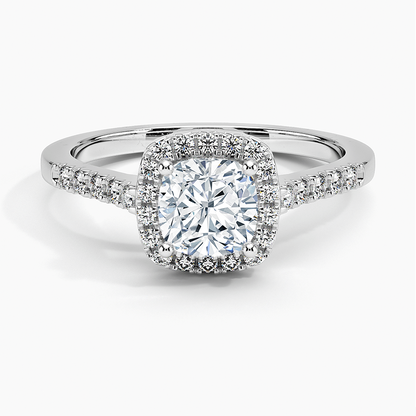 1,25 Karat Cushion Halo Tasarım Tektaş Laboratuvar Pırlanta Yüzük 18K- Lunara - Bold Diamonds