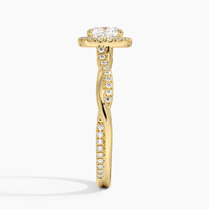 1.25 Karat Cushion Halo Tasarım Tektaş Laboratuvar Pırlanta Yüzük 18K -Magnara - Bold Diamonds