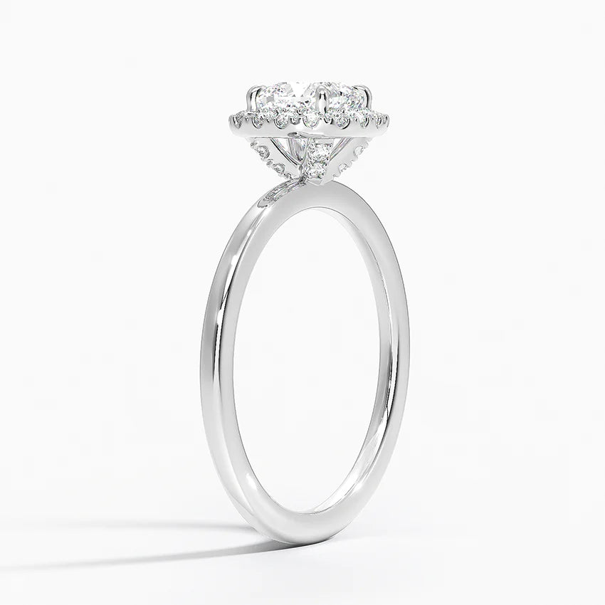 1.25 Karat Cushion Halo Tasarım Tektaş Laboratuvar Pırlanta Yüzük 18K -Ophelia - Bold Diamonds
