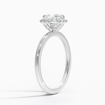 1.25 Karat Cushion Halo Tasarım Tektaş Laboratuvar Pırlanta Yüzük 18K -Ophelia - Bold Diamonds