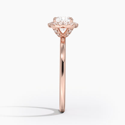 1.25 Karat Cushion Halo Tasarım Tektaş Laboratuvar Pırlanta Yüzük 18K -Ophelia - Bold Diamonds