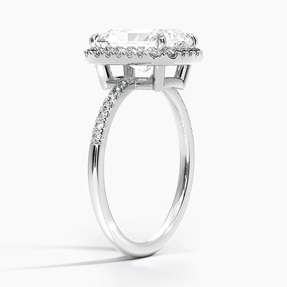 1.25 Karat Cushion Halo Tasarım Tektaş Laboratuvar Pırlanta Yüzük 18K -Valora - Bold Diamonds