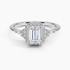 1.25 Karat Emerald Halo Tasarım Tektaş Laboratuvar Pırlanta Yüzük 18K -Amara - Bold Diamonds