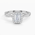 1.25 Karat Emerald Halo Tasarım Tektaş Laboratuvar Pırlanta Yüzük 18K -Diamora - Bold Diamonds