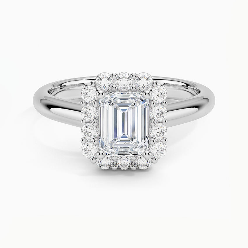 1.25 Karat Emerald Halo Tasarım Tektaş Laboratuvar Pırlanta Yüzük 18K -Illumina - Bold Diamonds