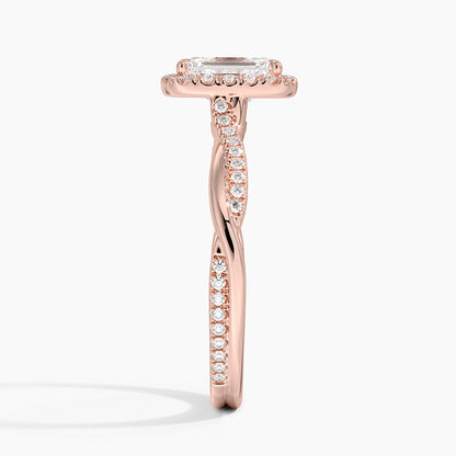 1.25 Karat Emerald Halo Tasarım Tektaş Laboratuvar Pırlanta Yüzük 18K -Magnara - Bold Diamonds