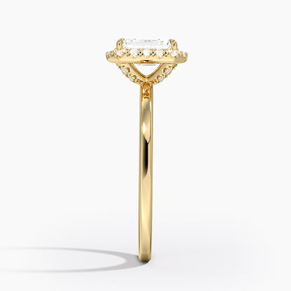 1.25 Karat Emerald Halo Tasarım Tektaş Laboratuvar Pırlanta Yüzük 18K -Ophelia - Bold Diamonds