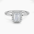 1.25 Karat Emerald Halo Tasarım Tektaş Laboratuvar Pırlanta Yüzük 18K -Ophelia - Bold Diamonds