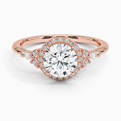 1.25 Karat Halo Tasarım Tektaş Laboratuvar Pırlanta Yüzük 18K -Amara - Bold Diamonds