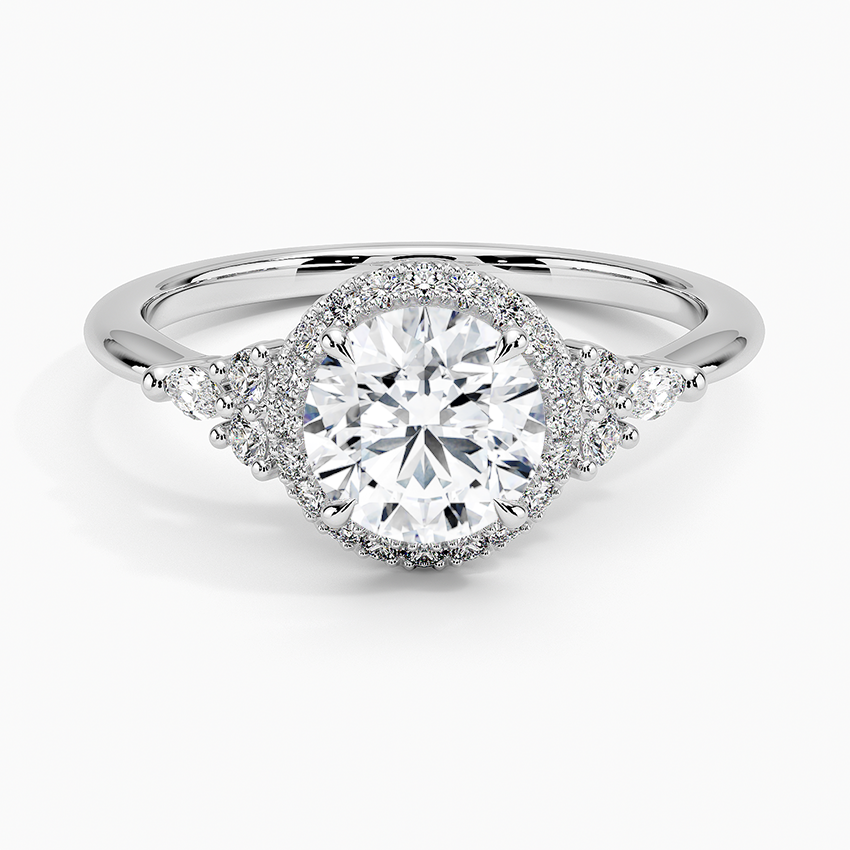 1.25 Karat Halo Tasarım Tektaş Laboratuvar Pırlanta Yüzük 18K -Amara - Bold Diamonds