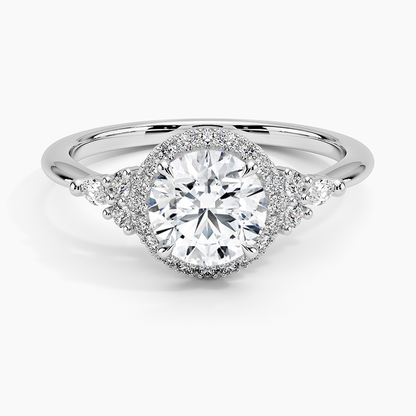 1.25 Karat Halo Tasarım Tektaş Laboratuvar Pırlanta Yüzük 18K -Amara - Bold Diamonds
