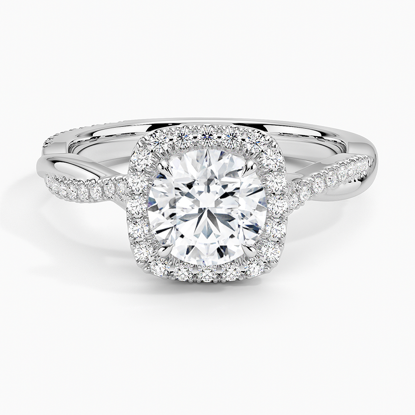 1.25 Karat Halo Tasarım Tektaş Laboratuvar Pırlanta Yüzük 18K -Diamora - Bold Diamonds