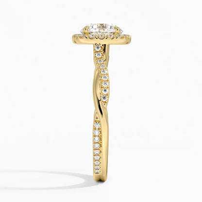 1.25 Karat Halo Tasarım Tektaş Laboratuvar Pırlanta Yüzük 18K -Diamora - Bold Diamonds