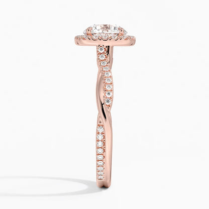 1.25 Karat Halo Tasarım Tektaş Laboratuvar Pırlanta Yüzük 18K -Diamora - Bold Diamonds