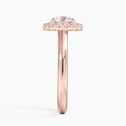 1.25 Karat Halo Tasarım Tektaş Laboratuvar Pırlanta Yüzük 18K -Illumina - Bold Diamonds