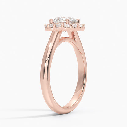 1.25 Karat Halo Tasarım Tektaş Laboratuvar Pırlanta Yüzük 18K -Illumina - Bold Diamonds