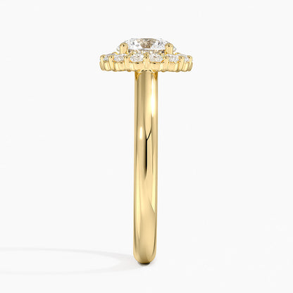 1.25 Karat Halo Tasarım Tektaş Laboratuvar Pırlanta Yüzük 18K -Illumina - Bold Diamonds