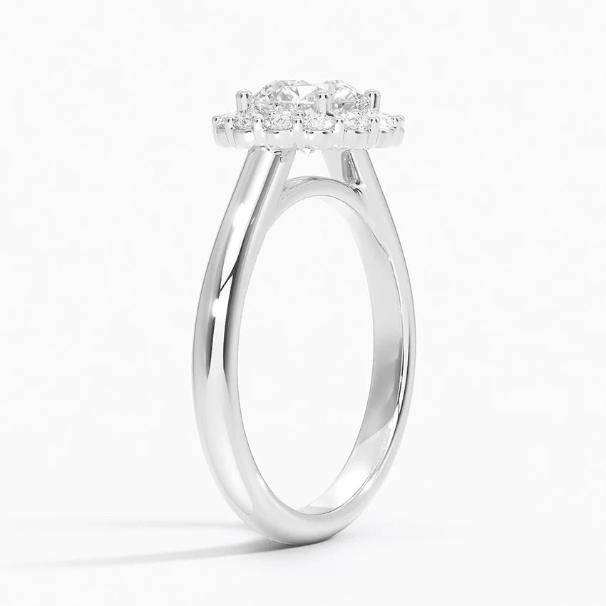 1.25 Karat Halo Tasarım Tektaş Laboratuvar Pırlanta Yüzük 18K -Illumina - Bold Diamonds