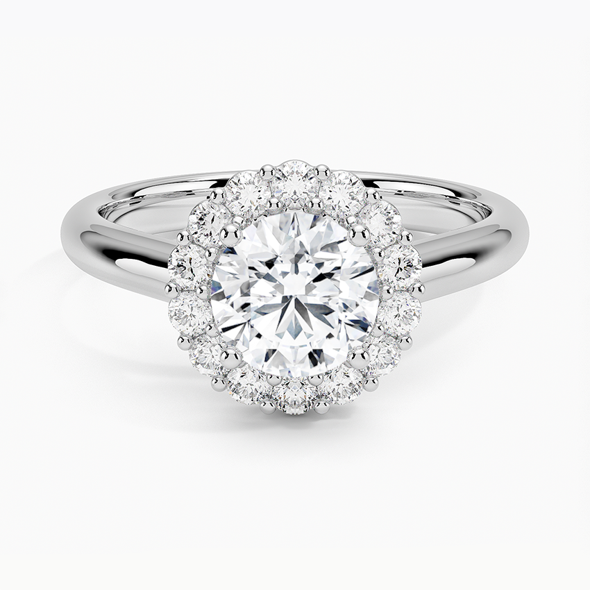 1.25 Karat Halo Tasarım Tektaş Laboratuvar Pırlanta Yüzük 18K -Illumina - Bold Diamonds