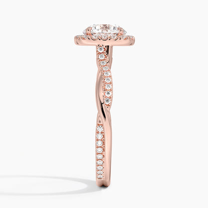 1.25 Karat Halo Tasarım Tektaş Laboratuvar Pırlanta Yüzük 18K -Magnara - Bold Diamonds