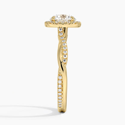 1.25 Karat Halo Tasarım Tektaş Laboratuvar Pırlanta Yüzük 18K -Magnara - Bold Diamonds